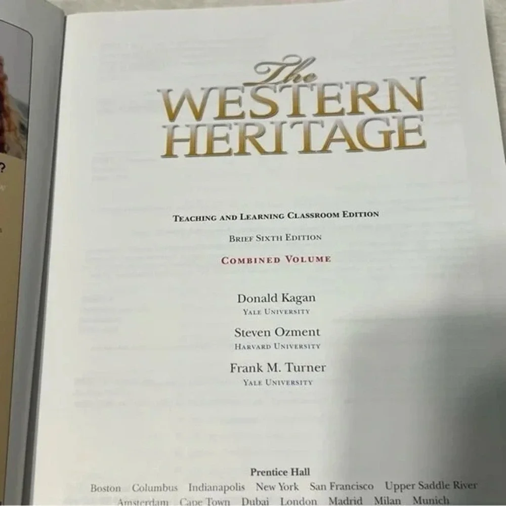 The Western Heritage History Textbook 6th Edition Donald‎ Kagan
